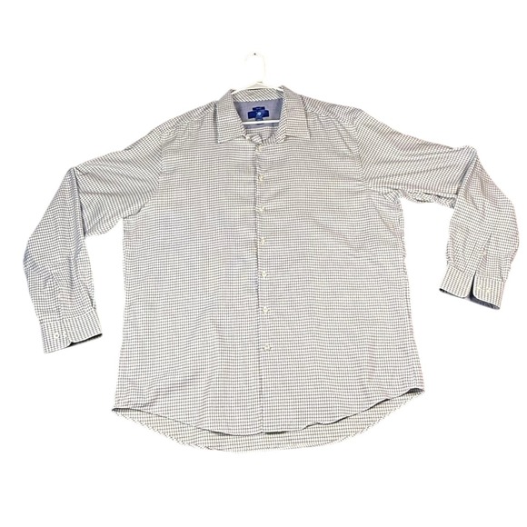 Egara Non-Iron Dress Shirt‎ Blue Checkered Pattern Long Sleeve 3XLT - Picture 1 of 6
